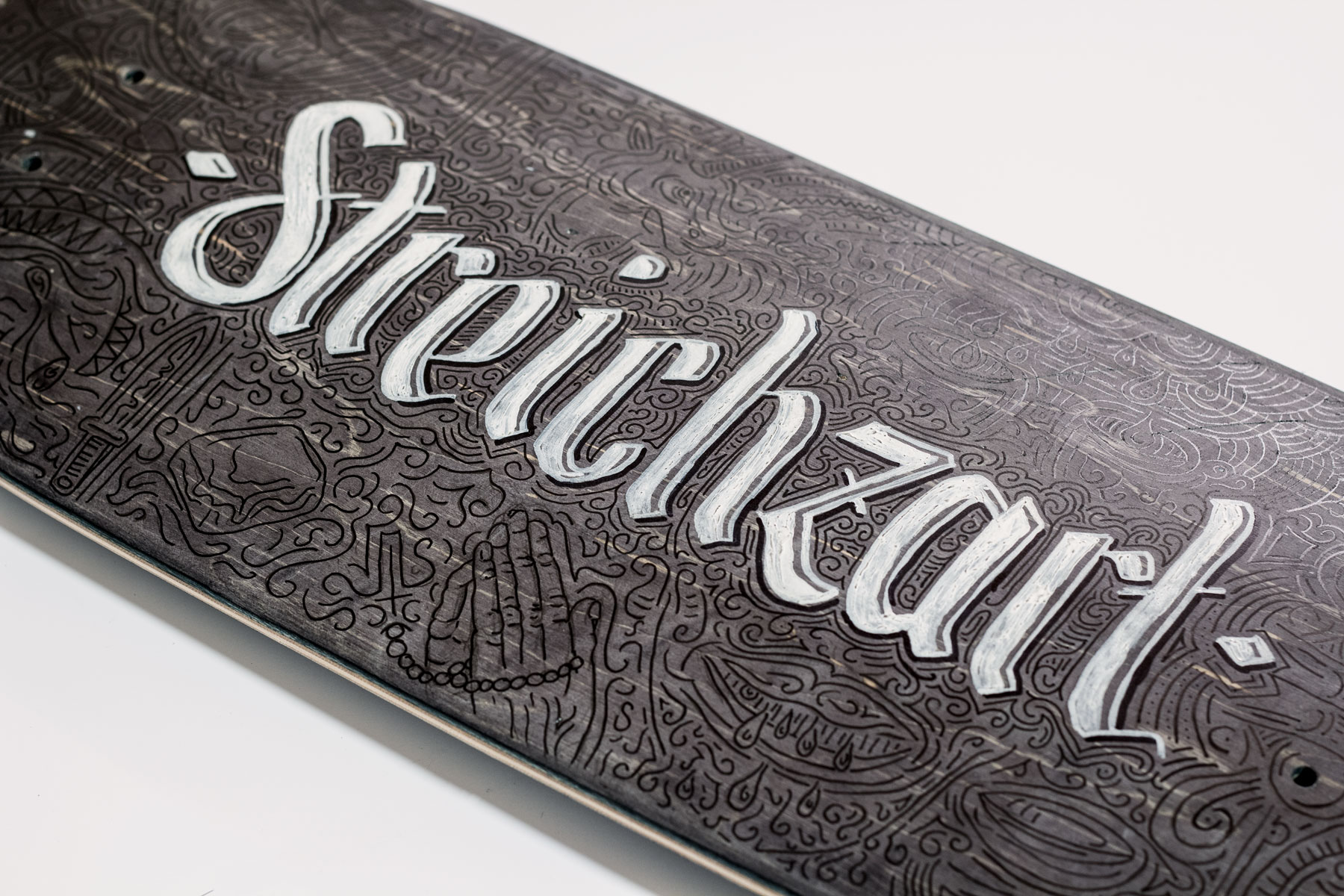 Streichzart Skateboard Hauptschriftzug